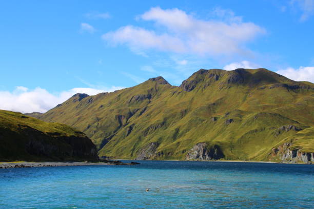 Landscape Unalaska Island stock photo