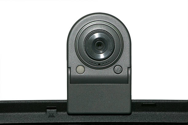 Laptop web camera stock photo