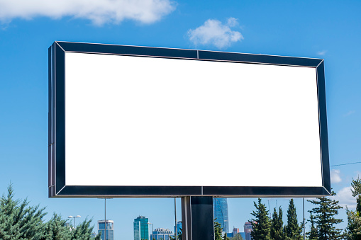 Large blank billboard