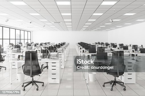 istock Large Empty Call Center Office 1279067794