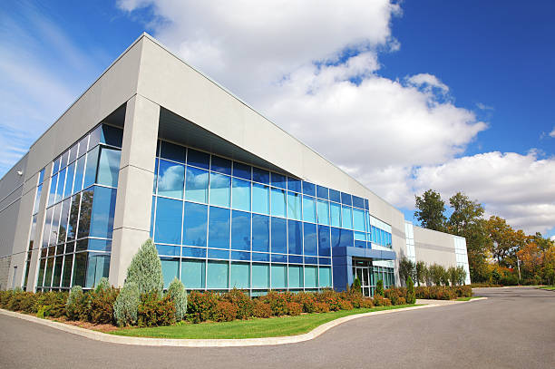 Large Modern Industrial Building stock photo