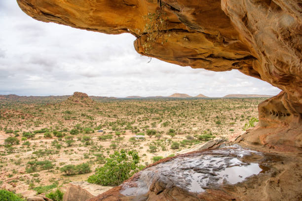Las Geel Somaliland Rocks and paintings stock photo