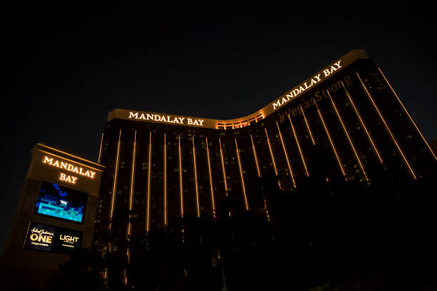 Las Vegas An editorial stock photo of Las Vegas Strip showing Mandalay Bay. Mandalay Bay Resort and Casino stock pictures, royalty-free photos & images