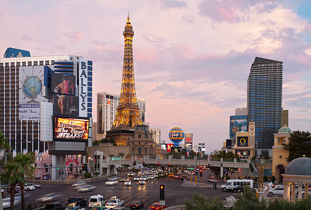 Las Vegas Strip at Twilight stock photo