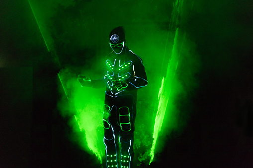 laser man stage performance
