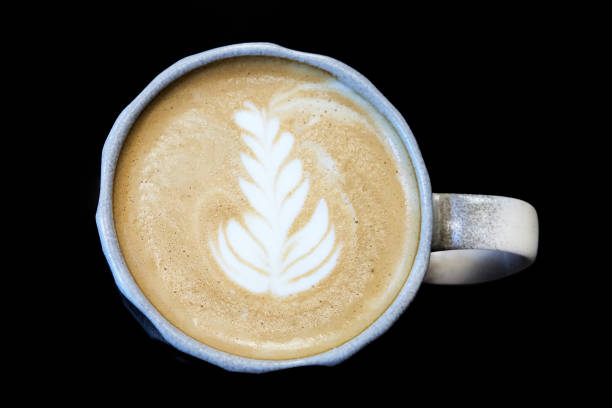 Latte art stock photo