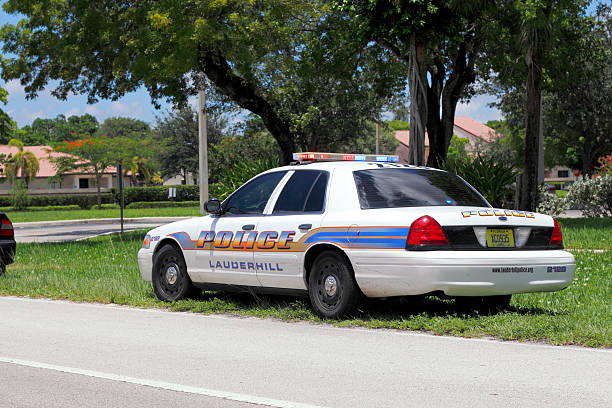 Lauderhill Police Car, Florida stock photo