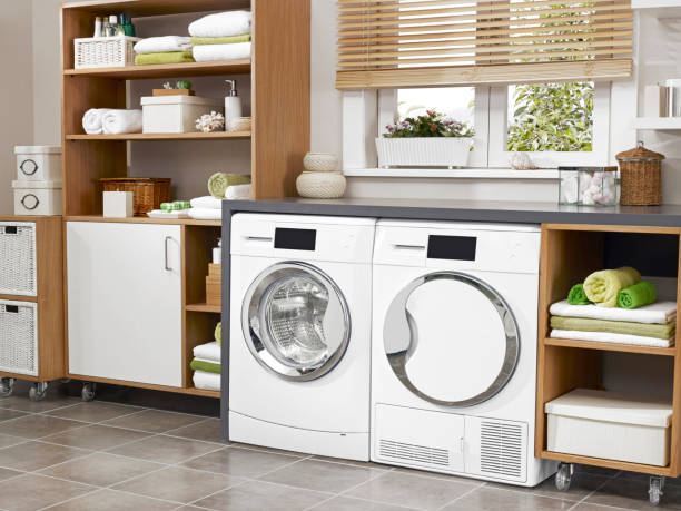 laundry room modern laundry room dryer stock pictures, royalty-free photos & images