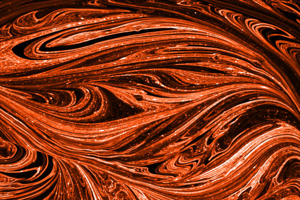 Lava texture background. Flow magma pattern stock photo