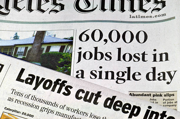 Layoffs and Job Loss in a recessionary time stock photo