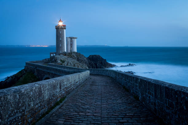 Le Petit Minou lighthouse, Brittany, France stock photo