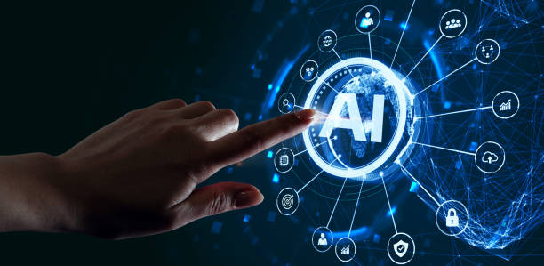 AI Learning and Artificial Intelligence Concept. Business, modern technology, internet and networking concept. stock photo