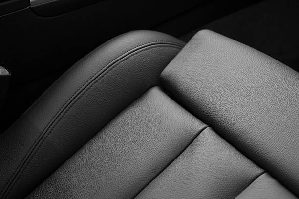 Leather seats in car part of new Leather seat in car car safety seat stock pictures, royalty-free photos & images