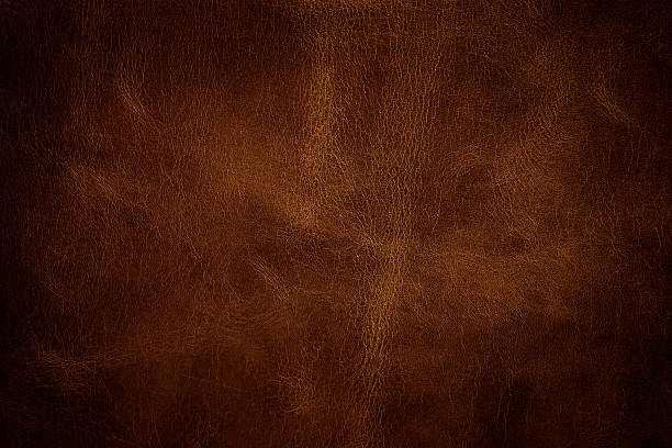 leather texture closeup - kahverengi stok fotoğraflar ve resimler