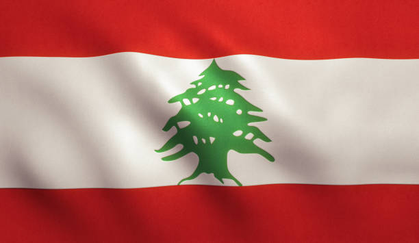 Lebanon Flag Lebanon flag with fabric texture. Lebanon Flag stock pictures, royalty-free photos & images