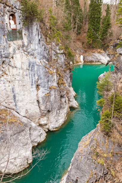 Lech throat Lech gorge in Fuessen, Bavaria, Germany lech river stock pictures, royalty-free photos & images