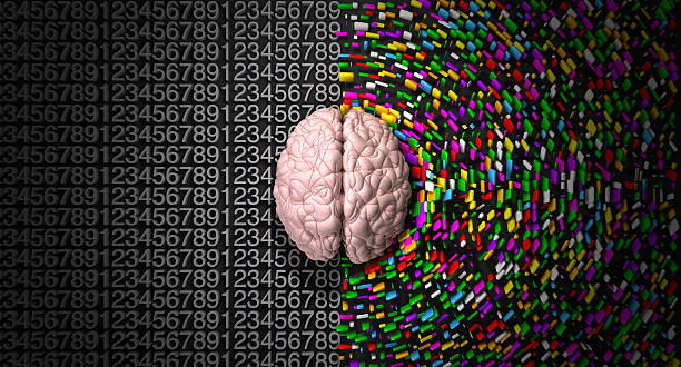 Left & Right Brain Characters stock photo