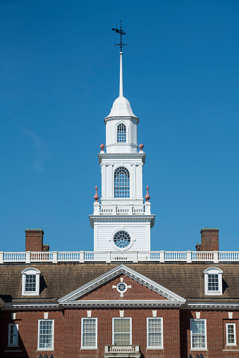 Architectural details of  Legislative Hall, the Delaware State Capitol, in Dover, Delaware, USA