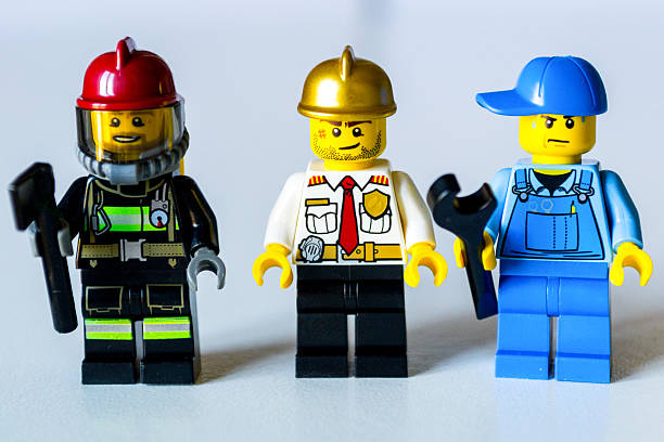 Lot 1A524 Lot of 4 LEGO Firefighter Minifigures 