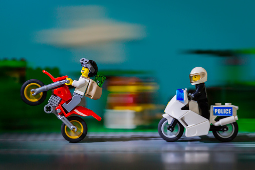 Lego Motorcycles for Minifigures Dirt Bike Police Scooter Sport Captain America 