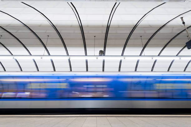 Lehel underground station in Munich stock photo