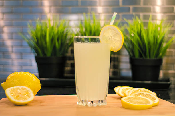 lemonade in kitchen stock photo