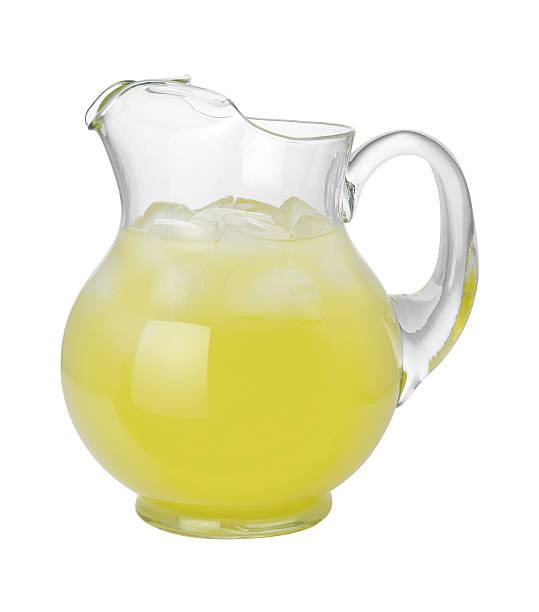Lemonade Pitcher (with clipping path) stock photo