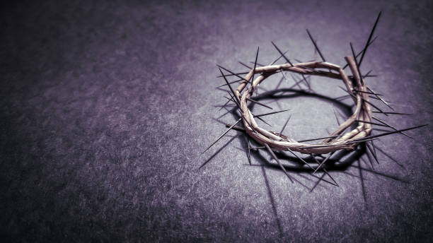 Lent Season,Holy Week and Good Friday concepts Image of the crown of thorns Stock photo crown of thorns stock pictures, royalty-free photos & images