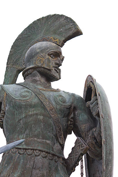 Leonidas statue in Greece stock photo
