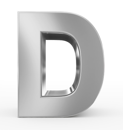 Letter D 3d Silver Isolated On White Stock Photo - Download Image Now ...