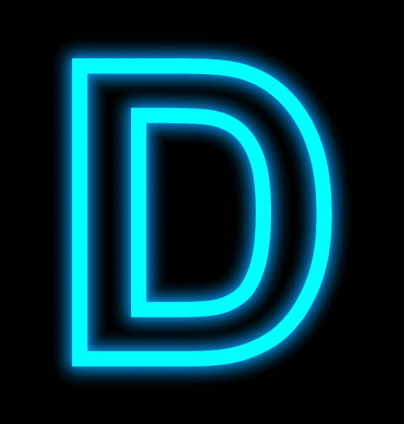 Neon 3d Font Letter D Stock Photos, Pictures & Royalty-Free Images - iStock