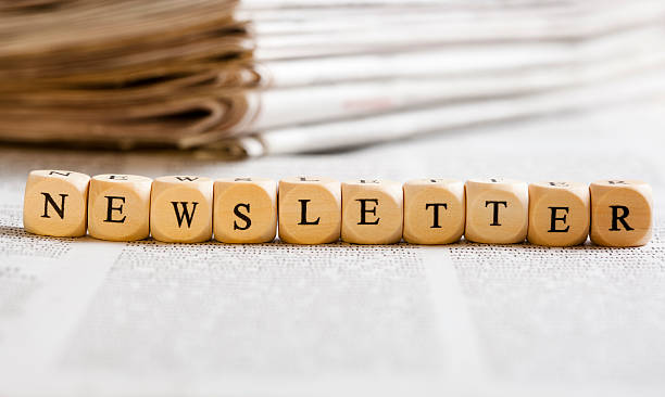 Letter Dices Concept: Newsletter stock photo