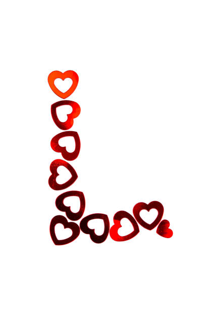 33 Letter L Red Heart Shape Alphabet Stock Photos Pictures Royalty Free Images Istock