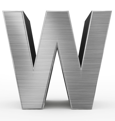 Letter W 3d Metal Isolated On White Stock Photo Download Letter W 3d Metal Isolated On White Stock Photo Download