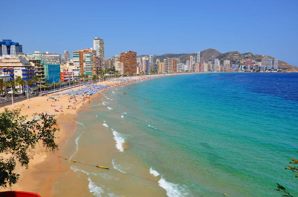 Levante Beach, Benidorm, Spain Levante Beach, Benidorm, Spain costa blanca stock pictures, royalty-free photos & images