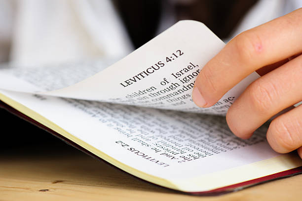 Leviticus Book from Bible. stock photo