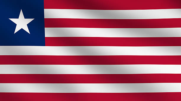 Liberia flag stock photo