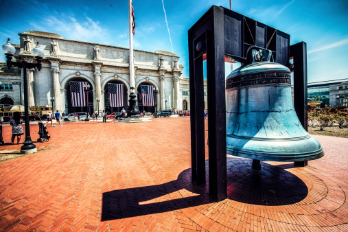 Liberty Bell Outside of Union Station, Washington D.C. USA