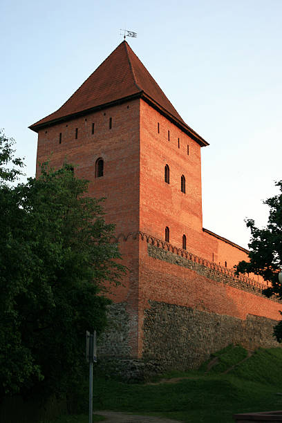 Lida Castle Tower, Belarus stock photo
