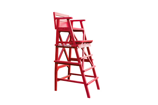 Lifeguard chair,isolated on white background with clipping path.