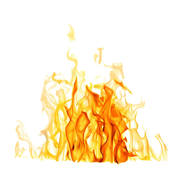 light and dark yellow flame isolated on white yellow flames isolated on white background fire flames stock pictures, royalty-free photos & images