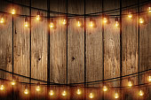 istock Light bulb on wooden background ,Space for your task or message. 1399580037