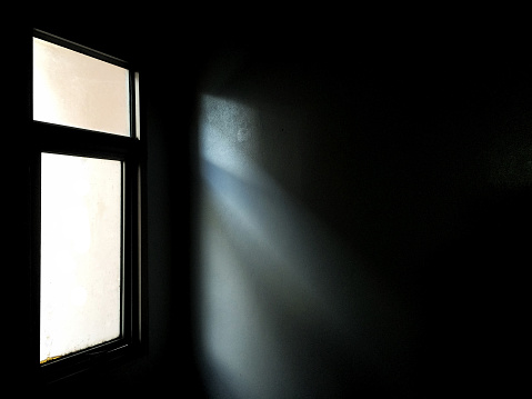 Light From A Window In The Dark Room Stock Photo - Download Image Now ...
