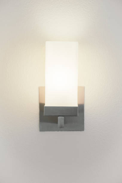 Light lamp on wall stock photo
