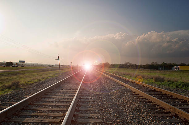 Light on the Tracks stock photo