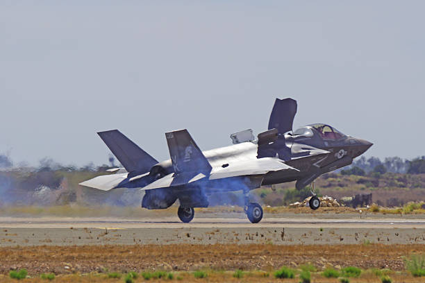 F-35 Lightning Fighter at 2014 Miramar Airshow stock photo