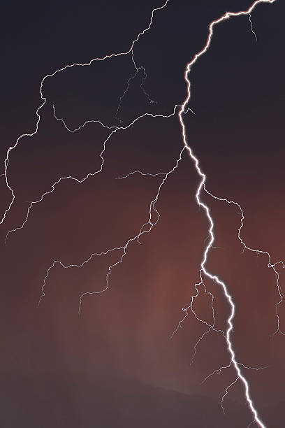 Lightning strike stock photo