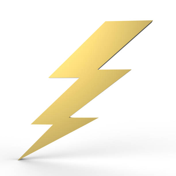 Gold lightning bolts ping pong ball