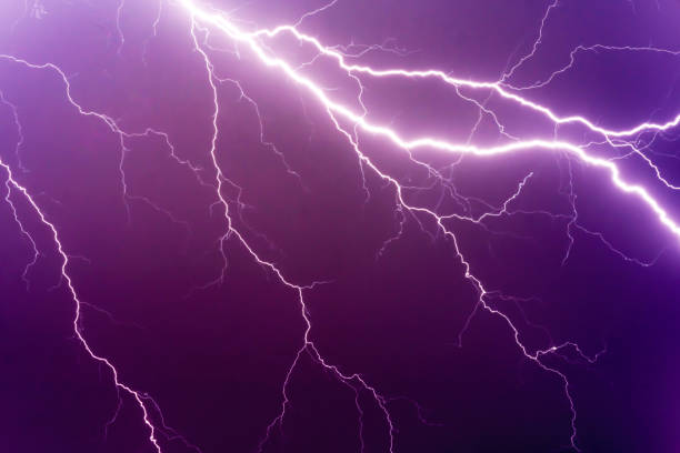 lightnings and thunder bold stike at summer storm lightnings and thunder bold stike at summer storm lightning photos stock pictures, royalty-free photos & images