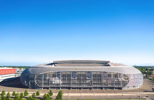 Lille stadium Lille, France - June 2021: Stade Pierre-Mauroy, home stadium for Lille OSC Ligue 1 stock pictures, royalty-free photos & images